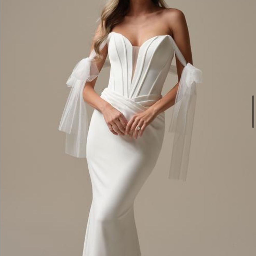 Maggie Sottero White Strapless Wedding Dress